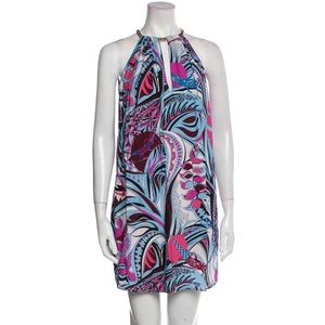 Emilio Pucci chain halter neck trapeze dress